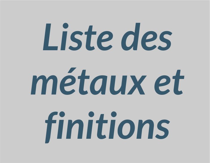 Lettres Metal Liste Des Métal Et Finitions